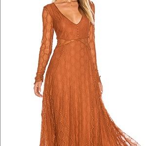 Guinevere Lace Free People Full Length Dress